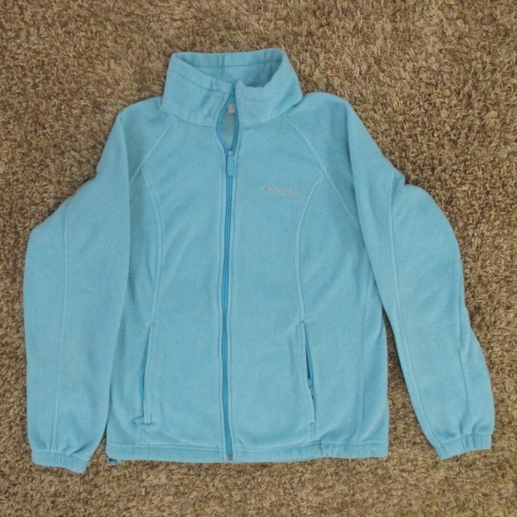 Columbia Jacket Women's Medium‎ Powder Blue Benton Springs Full Zip Fleece - Picture 1 of 7